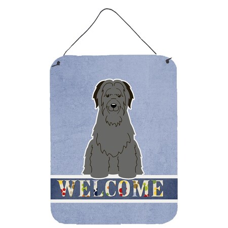 Carolines Treasures Briard Black Welcome Wall or Door Hanging Prints BB5662DS1216